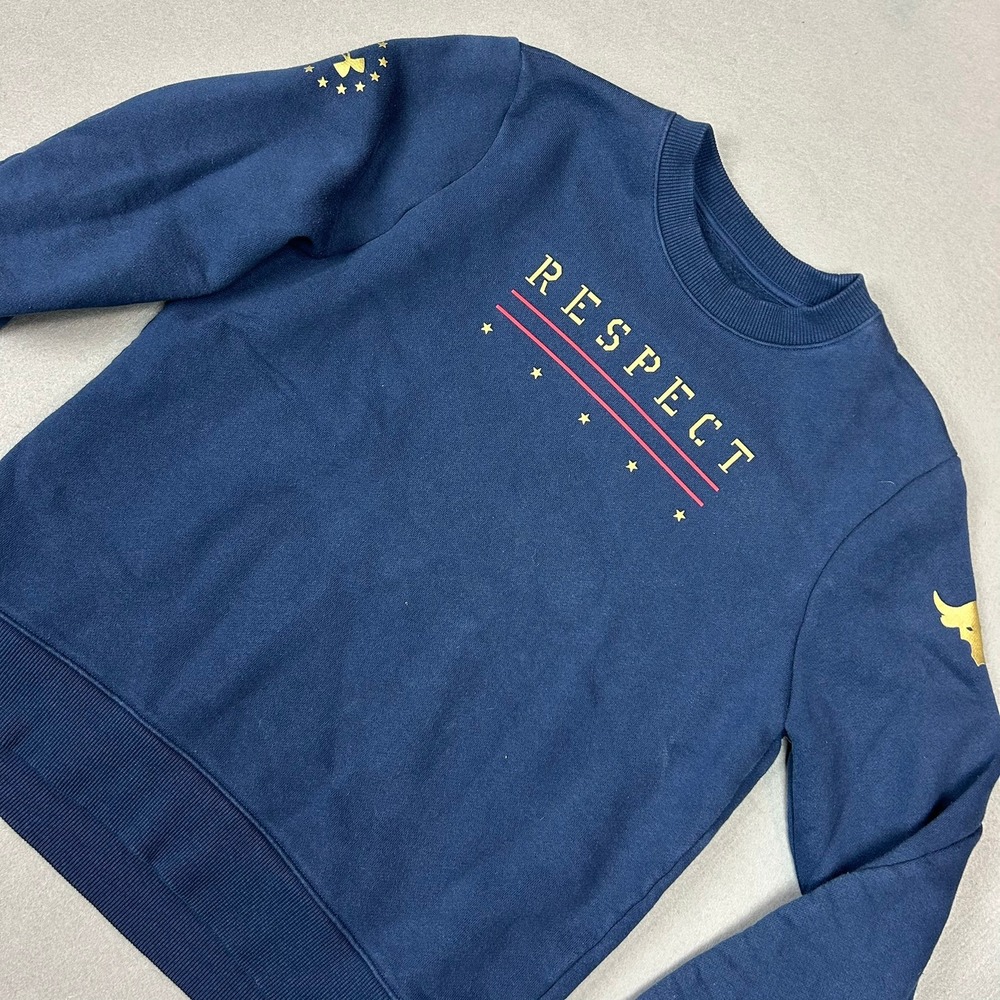 Under Armour Project Rock Respect Sweatshirt Mens Medium Navy Blue